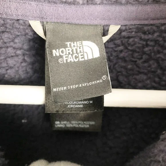 The North Face 'Crescent' Full Zip Up Fleece Jacket Sweatshirt Coat Purple - XL - Picture 9 of 12